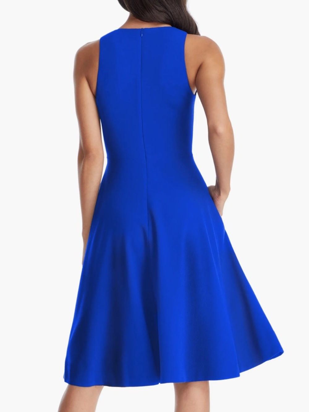 Dress the Population Catalina Fit & Flare Cocktail Dress electric blue size Med - Picture 2 of 12